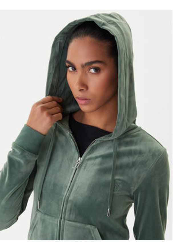 Juicy Couture Bluza Robertson JCAP176 Zielony Slim Fit. Kolor: zielony. Materiał: syntetyk