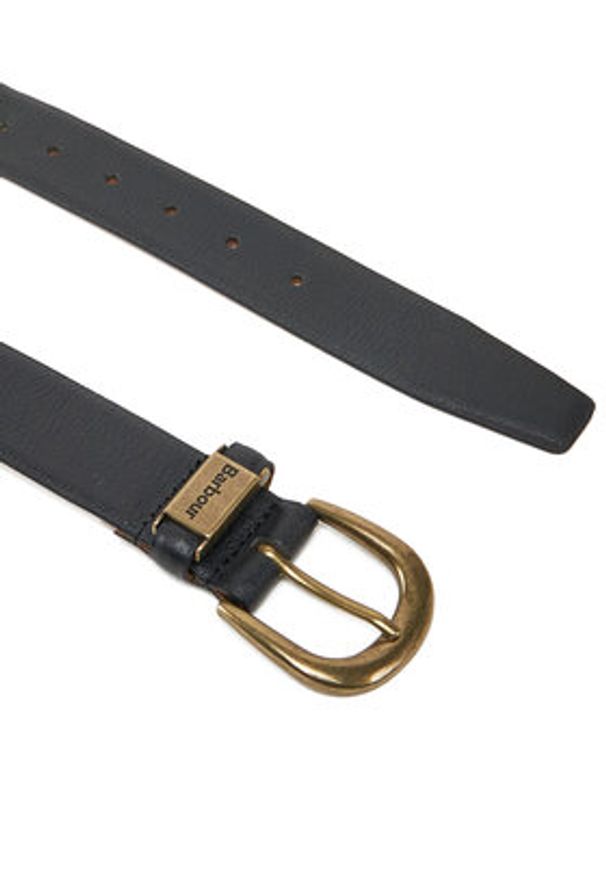 Barbour Pasek Męski Clyde MAC0472BK11 Czarny. Kolor: czarny. Materiał: skóra