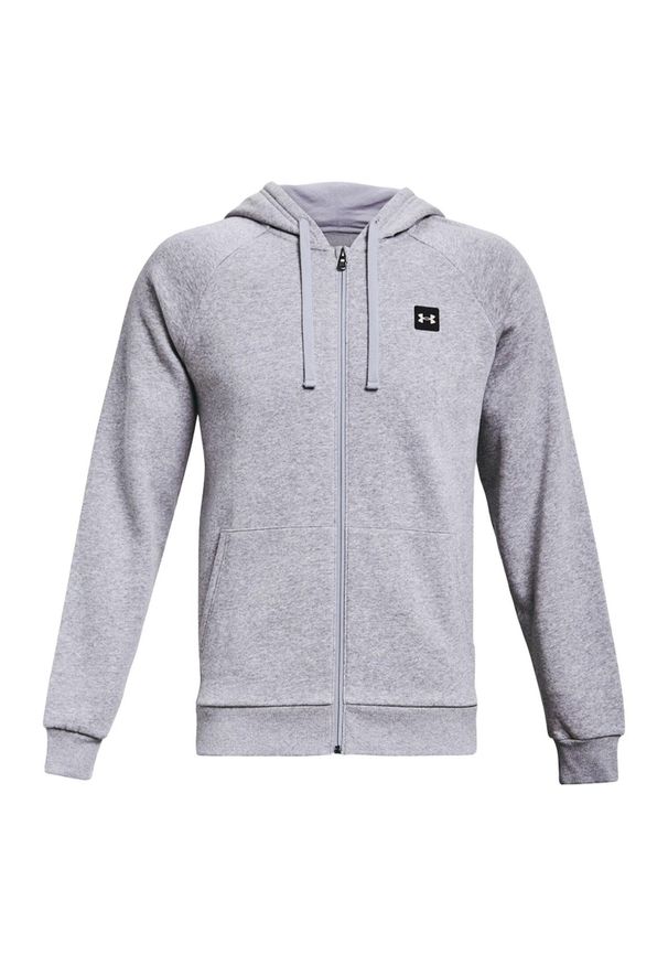 Under Armour - Męska Bluza Z Kapturem Rival Fleece Full Zip. Typ kołnierza: kaptur. Kolor: szary