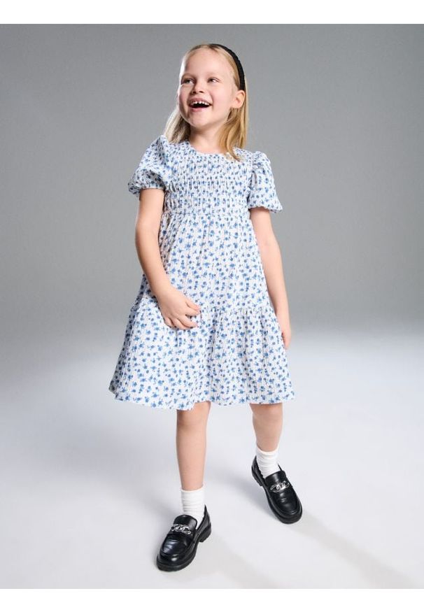 Sinsay - Sukienka babydoll ze wzorem - wielobarwny