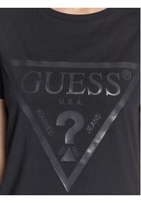 Guess T-Shirt Adele V2YI07 K8HM0 Czarny Regular Fit. Kolor: czarny. Materiał: bawełna