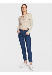 Calvin Klein Jeans Kardigan J20J220707 Beżowy Regular Fit. Kolor: beżowy. Materiał: bawełna