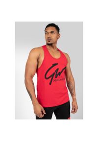GORILLA WEAR - Tank Top fitness męski Gorilla Wear Evansville. Kolor: czerwony. Długość rękawa: bez rękawów. Styl: sportowy