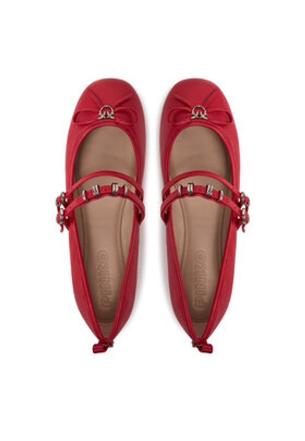 Pinko - PINKO Baleriny Gioia 09 SD0297 P003 Czerwony. Kolor: czerwony. Materiał: skóra