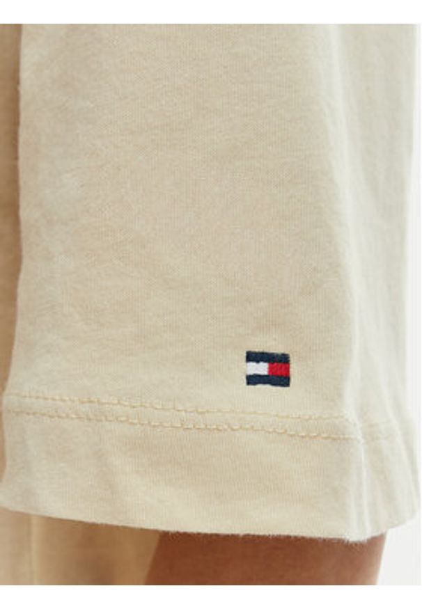 TOMMY HILFIGER - Tommy Hilfiger T-Shirt WW0WW47811 Beżowy Relaxed Fit. Kolor: beżowy. Materiał: bawełna