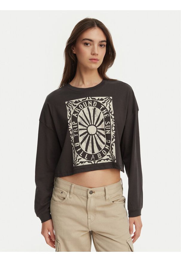 Billabong Bluzka Trip Around EBJZT00491 Szary Cropped Fit. Kolor: szary. Materiał: bawełna