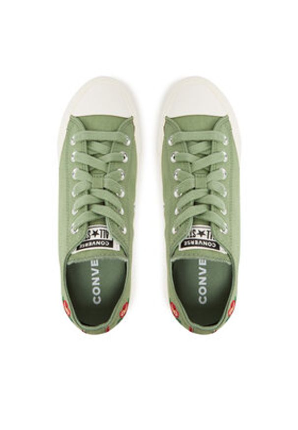 Converse Trampki Chuck Taylor All Star Rose Cross Stitch A13658C Zielony. Kolor: zielony. Materiał: materiał