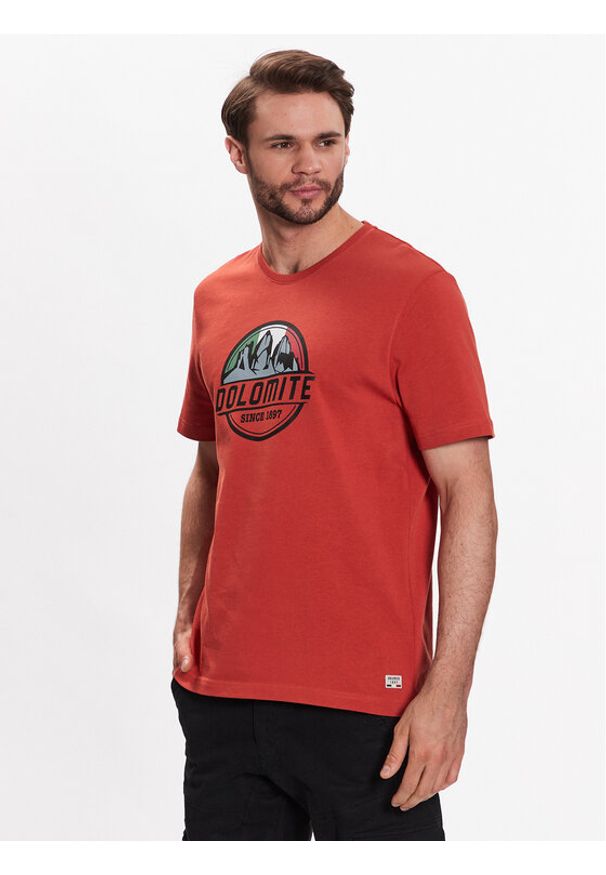 Dolomite T-Shirt 296160-1408 Pomarańczowy Regular Fit. Kolor: pomarańczowy. Materiał: bawełna