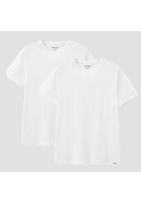 Wrangler - WRANGLER SS 2 PACK TEE MĘSKIE T-SHIRTY KOSZULKI DWUPAK WHITE W7BADH989 112131580 #4