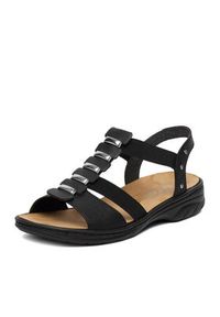 Rieker Sandały CEO-64580-00 Czarny. Kolor: czarny. Materiał: skóra #5