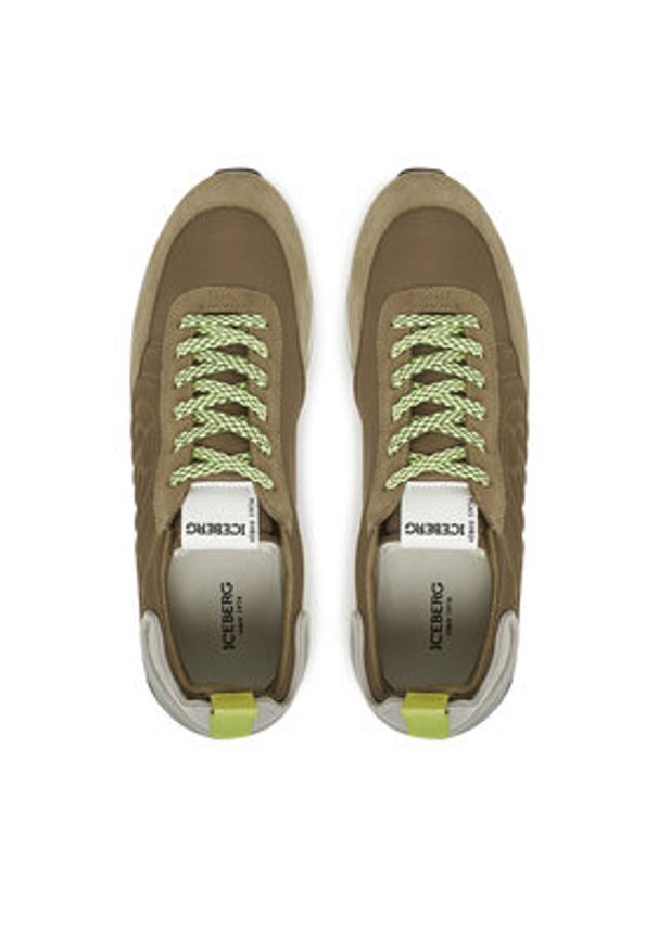 Iceberg Sneakersy IU17280H Khaki. Kolor: brązowy. Materiał: skóra