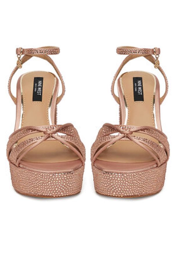Nine West Sandały S3SH005-01A Różowy. Kolor: różowy. Materiał: materiał