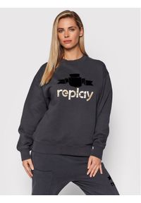 Replay Bluza W3586A.000.23190P Szary Oversize. Kolor: szary. Materiał: bawełna