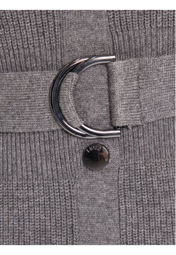 Liu Jo Sukienka dzianinowa MF5371 MS99E Szary Slim Fit. Kolor: szary. Materiał: syntetyk