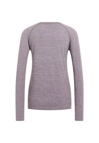 Odlo - Koszulka z długim rękawem damska ODLO Essential Seamless T-Shirt Crew Neck. Kolor: fioletowy. Długość rękawa: długi rękaw. Długość: długie