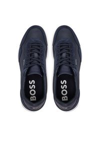 BOSS Sneakersy Titanium 50536524 Granatowy. Kolor: niebieski. Materiał: zamsz, skóra #5