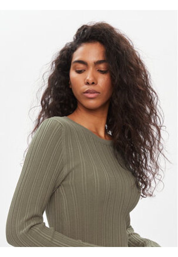 only - ONLY Sukienka dzianinowa Meddi 15311087 Zielony Slim Fit. Kolor: zielony. Materiał: syntetyk, wiskoza