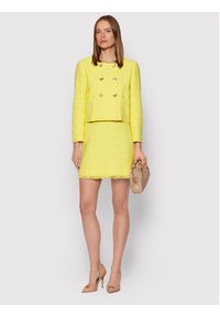 Marella Marynarka Dionigi 30411321 Żółty Regular Fit. Kolor: żółty. Materiał: bawełna #4
