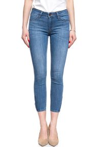 Lee - SPODNIE DAMSKIE LEE SCARLETT CROPPED HIGH BLUE L30CPFYO #4