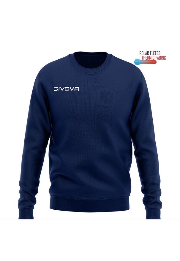 Bluza piłkarska dla dorosłych Givova Maglia One granatowa. Kolor: niebieski. Materiał: poliester. Sport: piłka nożna