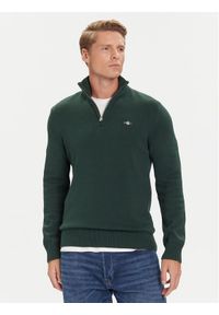 GANT - Gant Sweter 8030170 Zielony Regular Fit. Kolor: zielony. Materiał: bawełna #1