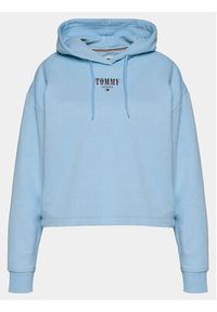 Tommy Jeans Bluza Essential Logo DW0DW17797 Błękitny Relaxed Fit. Kolor: niebieski. Materiał: syntetyk #4