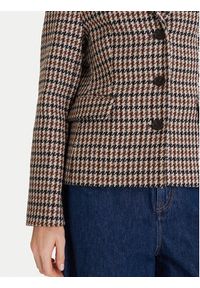 TOMMY HILFIGER - Tommy Hilfiger Marynarka Heritage WW0WW48266 Beżowy Regular Fit. Kolor: beżowy. Materiał: wełna #3