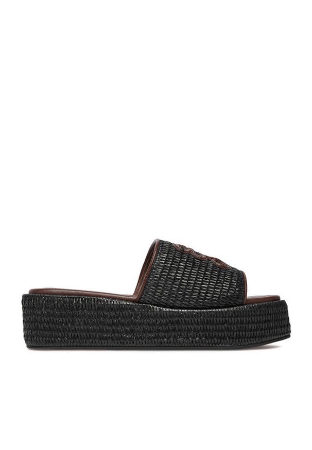 Nine West Klapki EO-259-8201 Czarny. Kolor: czarny. Materiał: syntetyk