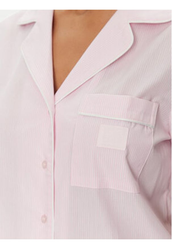 Guess Piżama O5GX10 WH1K1 Różowy Regular Fit. Kolor: różowy. Materiał: bawełna