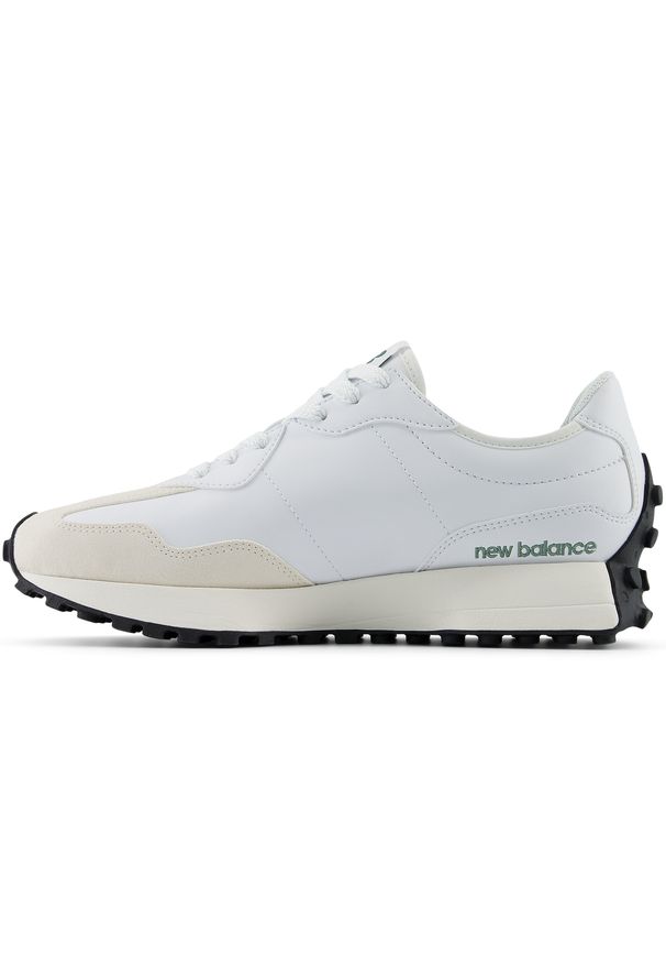 Buty unisex New Balance U327SKC – białe. Okazja: na co dzień. Kolor: biały. Materiał: skóra, materiał, syntetyk, guma. Szerokość cholewki: normalna