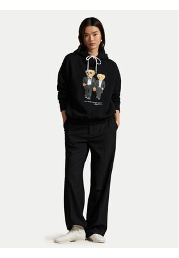 Polo Ralph Lauren Bluza 211A87106001 Czarny Relaxed Fit. Typ kołnierza: polo. Kolor: czarny. Materiał: bawełna