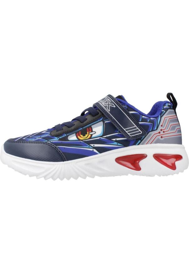 Geox - Buty GEOX J ASSISTER BOY Niebieski. Kolor: niebieski. Materiał: tkanina, syntetyk. Sport: turystyka piesza