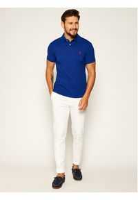 Polo Ralph Lauren Polo Core Replen 710795080001 Niebieski Slim Fit. Typ kołnierza: polo. Kolor: niebieski. Materiał: bawełna #3