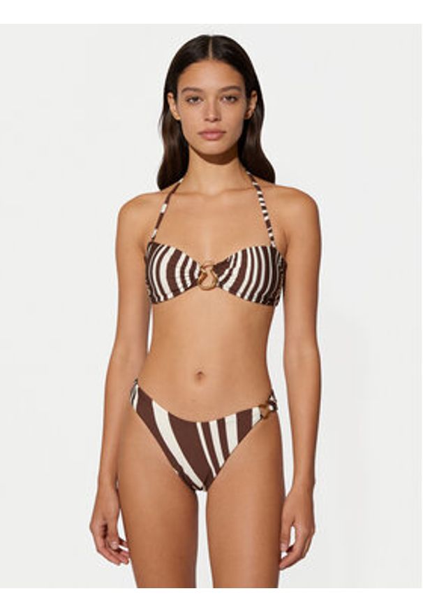 Seafolly Dół od bikini Coastline 40766-270 Brązowy. Kolor: brązowy. Materiał: syntetyk