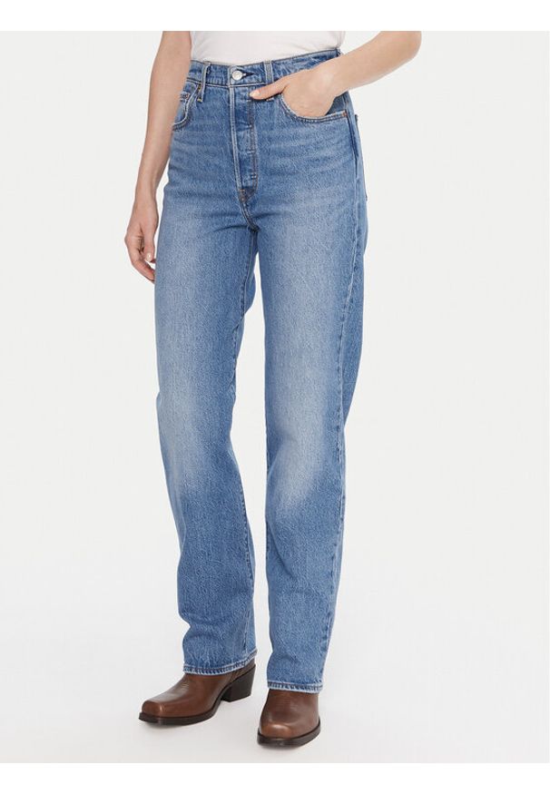 Levi's® Jeansy Ribcage 79078-0008 Niebieski Straight Fit. Kolor: niebieski