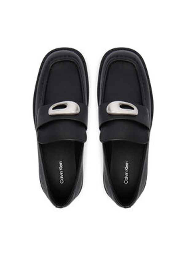 Calvin Klein Loafersy Chunky Loafer Lth Hw YW0YW01912 Czarny. Kolor: czarny. Materiał: skóra