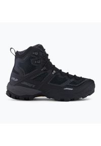 Buty trekkingowe Mammut Ducan High GTX. Wysokość cholewki: za kostkę. Kolor: czarny. Materiał: materiał, syntetyk. Szerokość cholewki: normalna. Sport: turystyka piesza