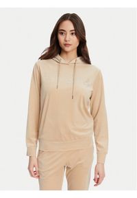 Guess Bluza V4RQ25 K0232 Beżowy Regular Fit. Kolor: beżowy. Materiał: syntetyk