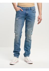 Big-Star - Spodnie jeans męskie skinny Jeffray 298. Kolor: niebieski. Styl: elegancki