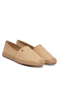 TOMMY HILFIGER - Tommy Hilfiger Espadryle Flag Canvas Espadrille FW0FW08541 Beżowy. Kolor: beżowy. Materiał: materiał #5