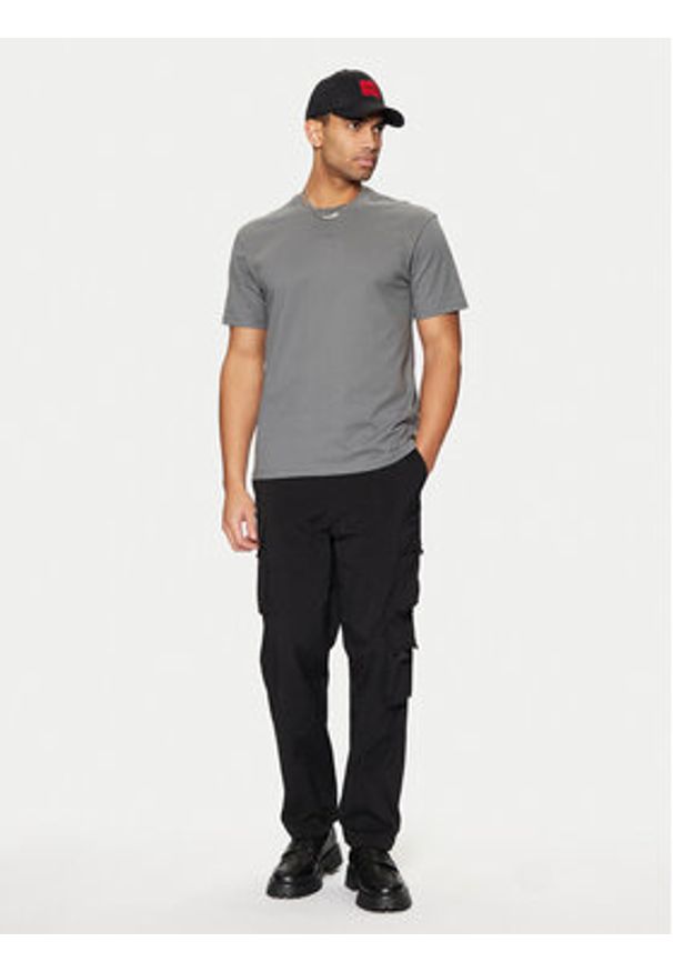 Hugo - HUGO T-Shirt Dapolino 50488330 Szary Relaxed Fit. Kolor: szary. Materiał: bawełna