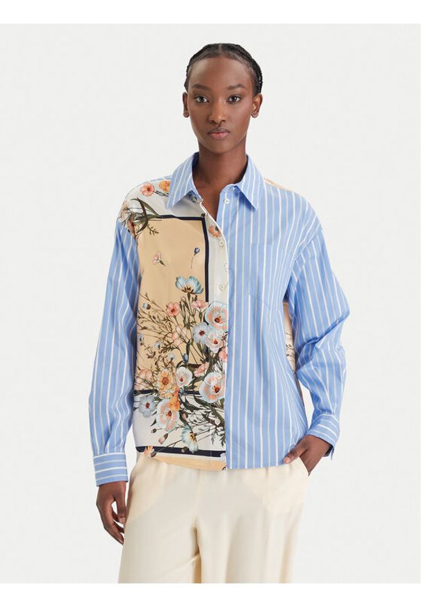Liu Jo Koszula WA6383 T2555 Niebieski Regular Fit. Kolor: niebieski. Materiał: bawełna