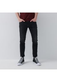 House - Jeansy skinny fit z przetarciami - Czarny. Kolor: czarny #1