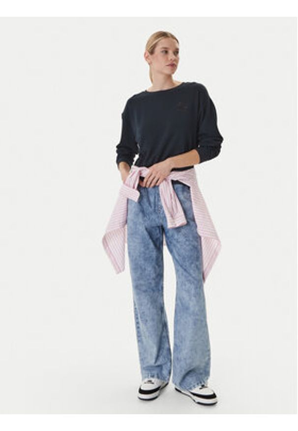 Roxy Jeansy Saltwater ERJDP03338 Błękitny Loose Fit. Kolor: niebieski