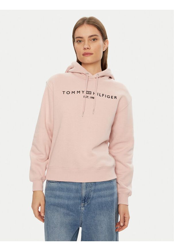 TOMMY HILFIGER - Tommy Hilfiger Bluza Modern WW0WW43598 Różowy Regular Fit. Kolor: różowy. Materiał: bawełna, syntetyk