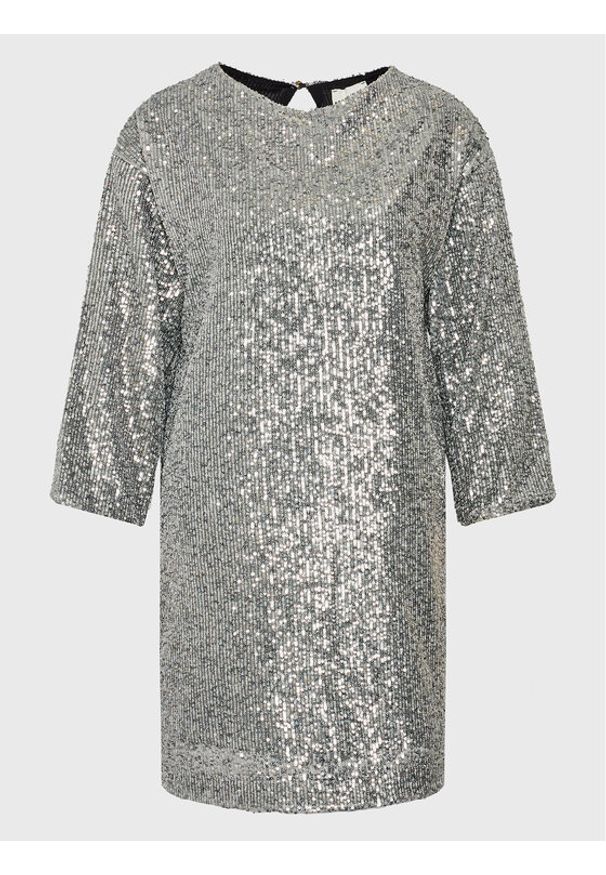 Dixie Sukienka koktajlowa AHH5TCZA Srebrny Regular Fit. Kolor: srebrny. Materiał: syntetyk. Styl: wizytowy