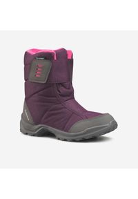 quechua - Buty turystyczne śniegowce dla dzieci Quechua SH100 Warm wodoodporne. Zapięcie: rzepy. Kolor: fioletowy, różowy, wielokolorowy. Sezon: zima
