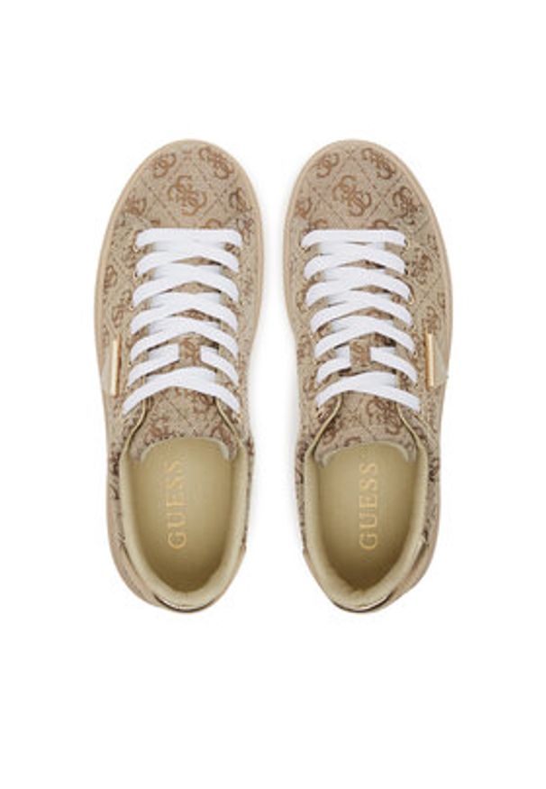 Guess Sneakersy FLJD13 FAM12 Złoty. Kolor: złoty. Materiał: materiał