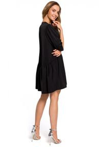MOE - Sukienka tunika oversize z podpinanymi rękawami. Materiał: materiał, elastan. Typ sukienki: oversize