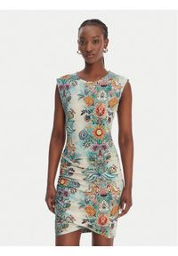 Just Cavalli Sukienka codzienna 80PAOE04 CJ112 Kolorowy Slim Fit. Okazja: na co dzień. Materiał: bawełna. Wzór: kolorowy. Typ sukienki: proste. Styl: casual #1